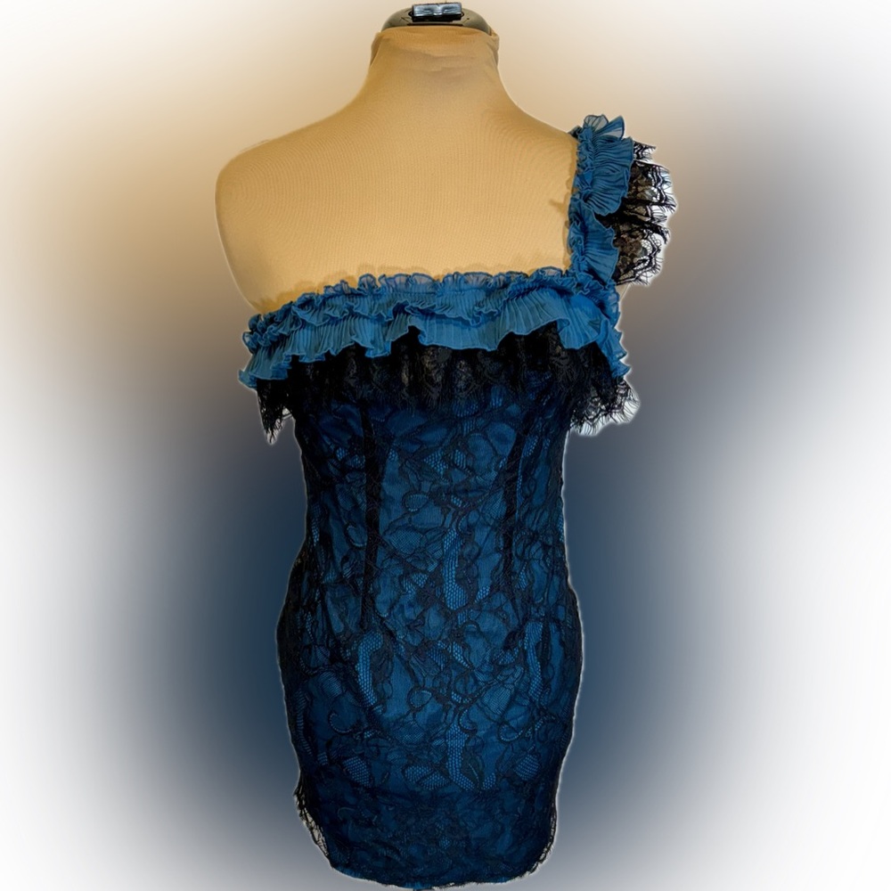 Bebe Designlab One Strap Lace Mini Dress
